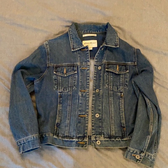 Eddie Bauer Jean Jacket dark wash size small - Picture 1 of 3